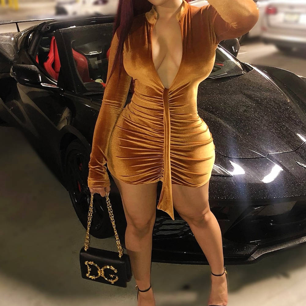 Velvet custom designed dress